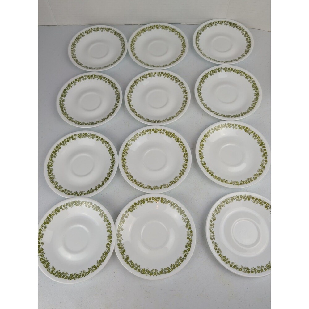 Corelle Crazy Daisy Spring Blossom 6.25” Saucers - Set Of 12 Vintage